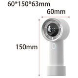 Techsuit Handheld Fan (HX130), Digital Display, Ultra Silent, 1200mAh, Alb