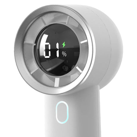 Techsuit Handheld Fan (HX130), Digital Display, Ultra Silent, 1200mAh, Alb