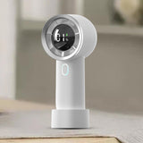 Techsuit Handheld Fan (HX130), Digital Display, Ultra Silent, 1200mAh, Alb