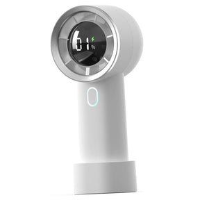 Techsuit Handheld Fan (HX130), Digital Display, Ultra Silent, 1200mAh, Alb