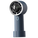 Techsuit Handheld Fan (HX130), Digital Display, Ultra Silent, 1200mAh, Albastru
