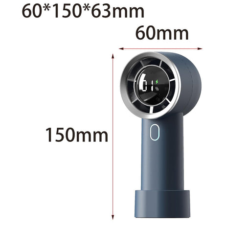 Techsuit Handheld Fan (HX130), Digital Display, Ultra Silent, 1200mAh, Albastru
