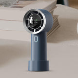 Techsuit Handheld Fan (HX130), Digital Display, Ultra Silent, 1200mAh, Albastru