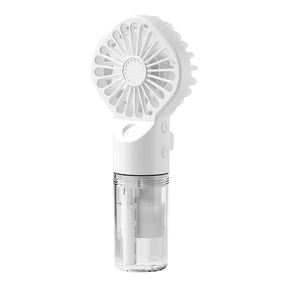 Techsuit Handheld Fan (G10), Portable, with Humidifier, Four Speeds, USB, Alb