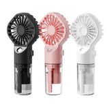 Techsuit Handheld Fan (G10), Portable, with Humidifier, Four Speeds, USB, Alb
