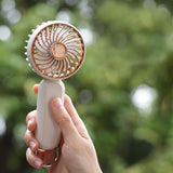 Techsuit Handheld Fan (A217), USB Rechargeable, Three Speeds, 1200mAh, Verde