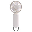 Techsuit Handheld Fan (A217), USB Rechargeable, Three Speeds, 1200mAh, Light Beige