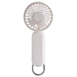 Techsuit Handheld Fan (A217), USB Rechargeable, Three Speeds, 1200mAh, Light Beige