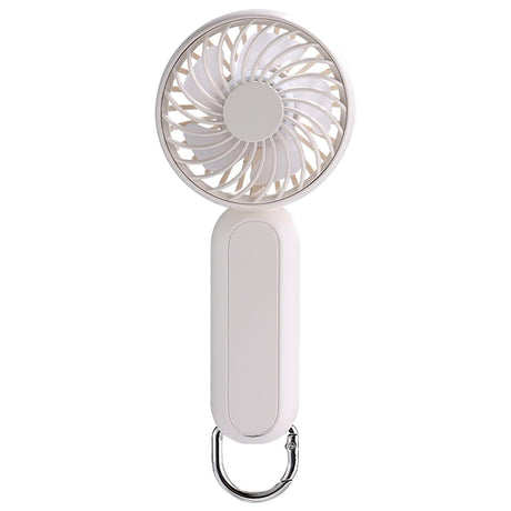 Techsuit Handheld Fan (A217), USB Rechargeable, Three Speeds, 1200mAh, Light Beige