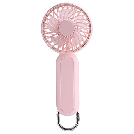 Techsuit Handheld Fan (A217), USB Rechargeable, Three Speeds, 1200mAh, Roz