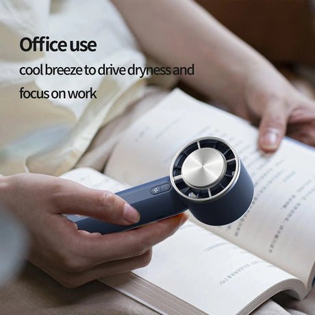 Techsuit Handheld Fan (HX138), Portable, Rechargeable, Three Speeds, with Flashlight, 1200mAh, Alb