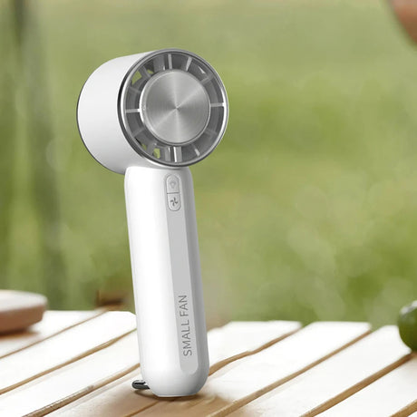 Techsuit Handheld Fan (HX138), Portable, Rechargeable, Three Speeds, with Flashlight, 1200mAh, Alb