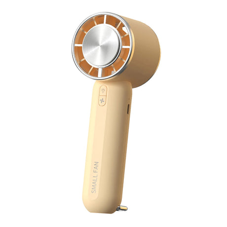 Techsuit Handheld Fan (HX138), Portable, Rechargeable, Three Speeds, with Flashlight, 1200mAh, Galben