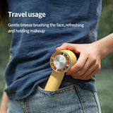 Techsuit Handheld Fan (HX138), Portable, Rechargeable, Three Speeds, with Flashlight, 1200mAh, Galben