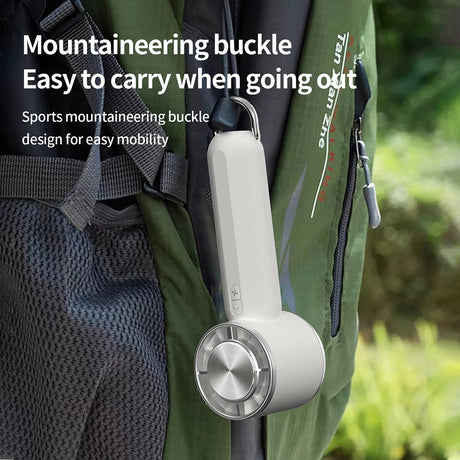 Techsuit Handheld Fan (HX138), Portable, Rechargeable, Three Speeds, with Flashlight, 1200mAh, Galben