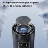 Techsuit Premium Handheld Fan (F83), Portable, Adjustable, Rechargeable, 4800mAh, Negru