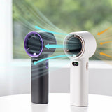 Techsuit Premium Handheld Fan (K38), Portable, Adjustable, Rechargeable, Digital Display, 4000mAh, Negru