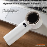 Techsuit Premium Handheld Fan (K38), Portable, Adjustable, Rechargeable, Digital Display, 4000mAh, Negru