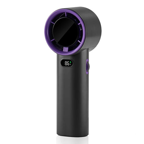 Techsuit Premium Handheld Fan (K38), Portable, Adjustable, Rechargeable, Digital Display, 4000mAh, Negru
