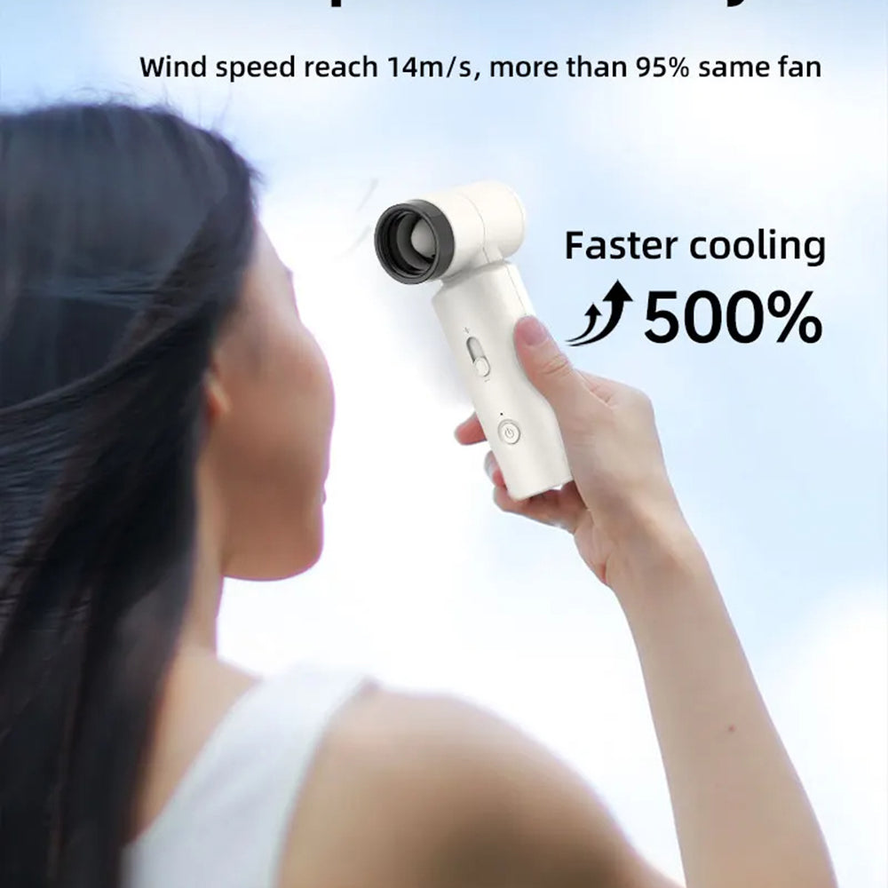 Techsuit Premium Handheld Fan (FS15), Multifunctional, Portable, Adjustable, 80000rpm, Rechargeable, 4500mAh, Bleumarin