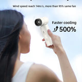 Techsuit Premium Handheld Fan (FS15), Multifunctional, Portable, Adjustable, 80000rpm, Rechargeable, 4500mAh, Bleumarin