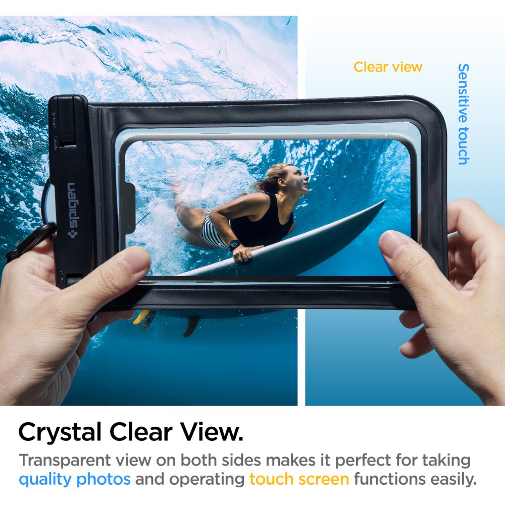 Spigen Waterproof Case A601 (AMP04525), IPX8, for Phone 3.5 - , Negru