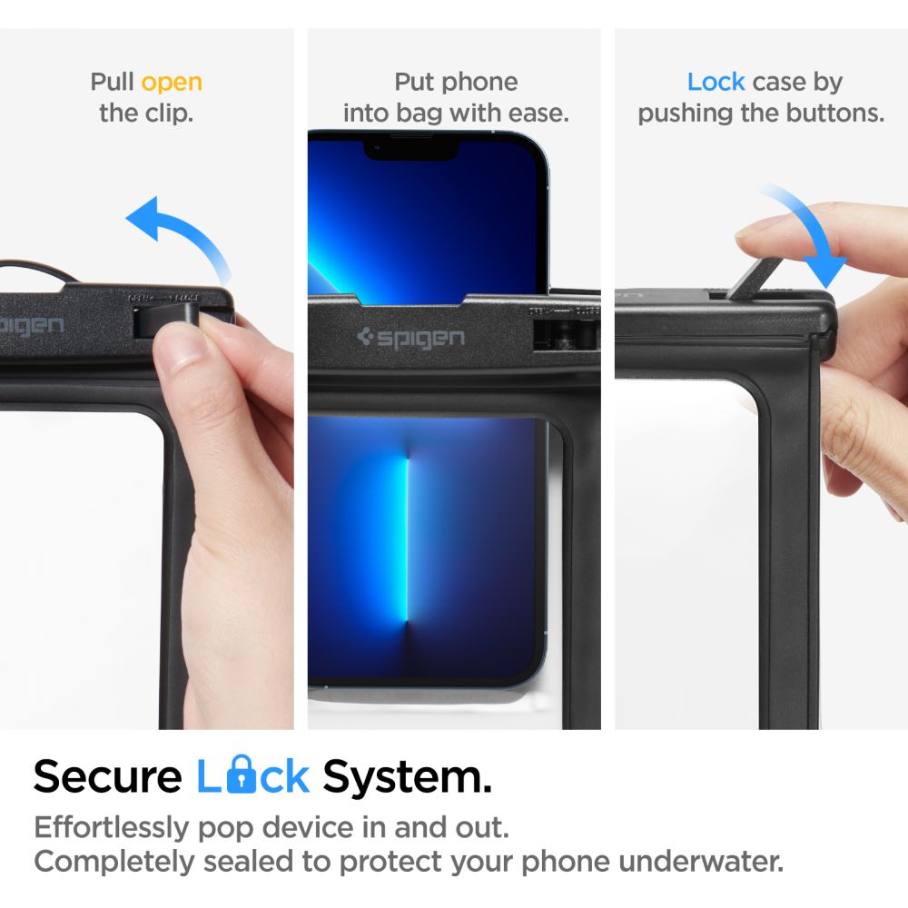 Spigen Waterproof Case A601 (AMP04525), IPX8, for Phone 3.5 - , Negru