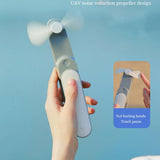 Techsuit Handheld Fan (TF1), Portable, for Pocket, Adjustable, Rechargeable, Silent, 1200mAh, Verde