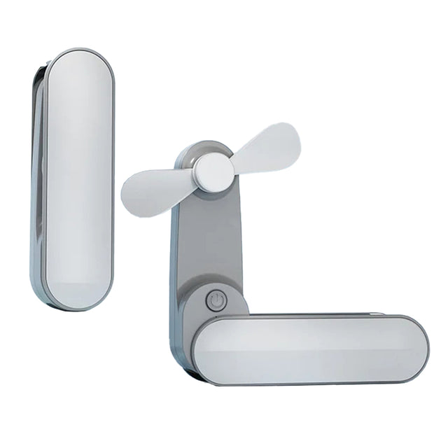 Techsuit Handheld Fan (TF1), Portable, for Pocket, Adjustable, Rechargeable, Silent, 1200mAh, Alb