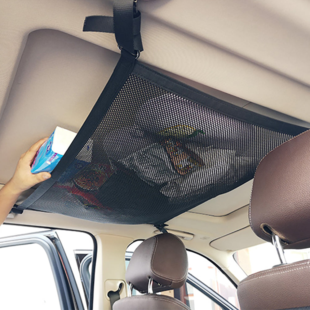 Gadget Techsuit Car Organizer (CNO-T1), Storage Net for Car Ceiling (L78x53cm), Negru