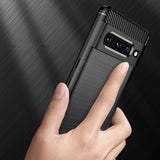 Husa de protectie Techsuit Carbon Silicone compatibil cu Google Pixel 7 Pro, Negru