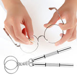 Techsuit Glasses Screwdriver with 4 Pairs of Silicone Nose Pads (ST1), from Metal, 6 x 0.5cm, Argintiu