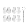 Techsuit Glasses Screwdriver with 4 Pairs of Silicone Nose Pads (ST1), from Metal, 6 x 0.5cm, Argintiu