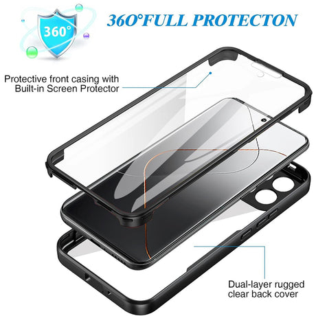 Folie de protectie Techsuit ColorVerse 360 Series + compatibil cu Xiaomi 14, Roz