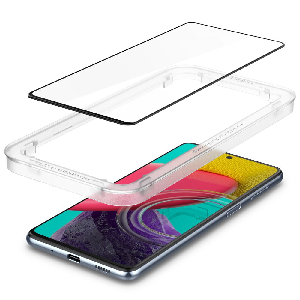 Folie de protectie Spigen Glas.tR Align Master compatibil cu Samsung Galaxy M53 5G, Negru