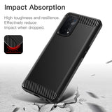 Husa de protectie Techsuit Carbon Silicone compatibil cu Oppo A54 5G / A74 5G / OnePlus Nord N200 5G, Negru