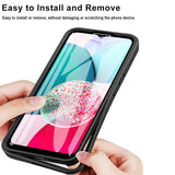 Folie de protectie Techsuit ColorVerse 360 Series + compatibil cu Samsung Galaxy A14 4G / A14 5G, Negru