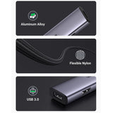 Hub Ugreen CM473 (20841), Type-C la 4xUSB 3.0, 5Gbps, Gri