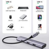 Hub Ugreen CM473 (20841), Type-C la 4xUSB 3.0, 5Gbps, Gri