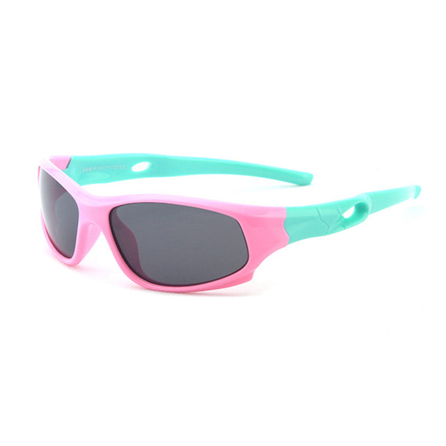 Techsuit Sunglasses Polarised (816-C3), for Kids, Sport Type, Roz / Green