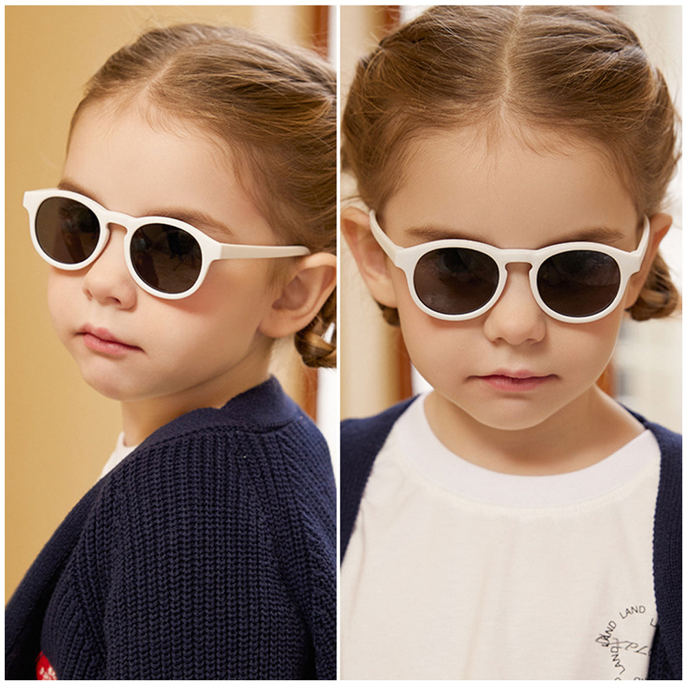 Techsuit Sunglasses Polarised (8308-C27), for Babies, Round Shape, with Strap, Lake Blue / Roz