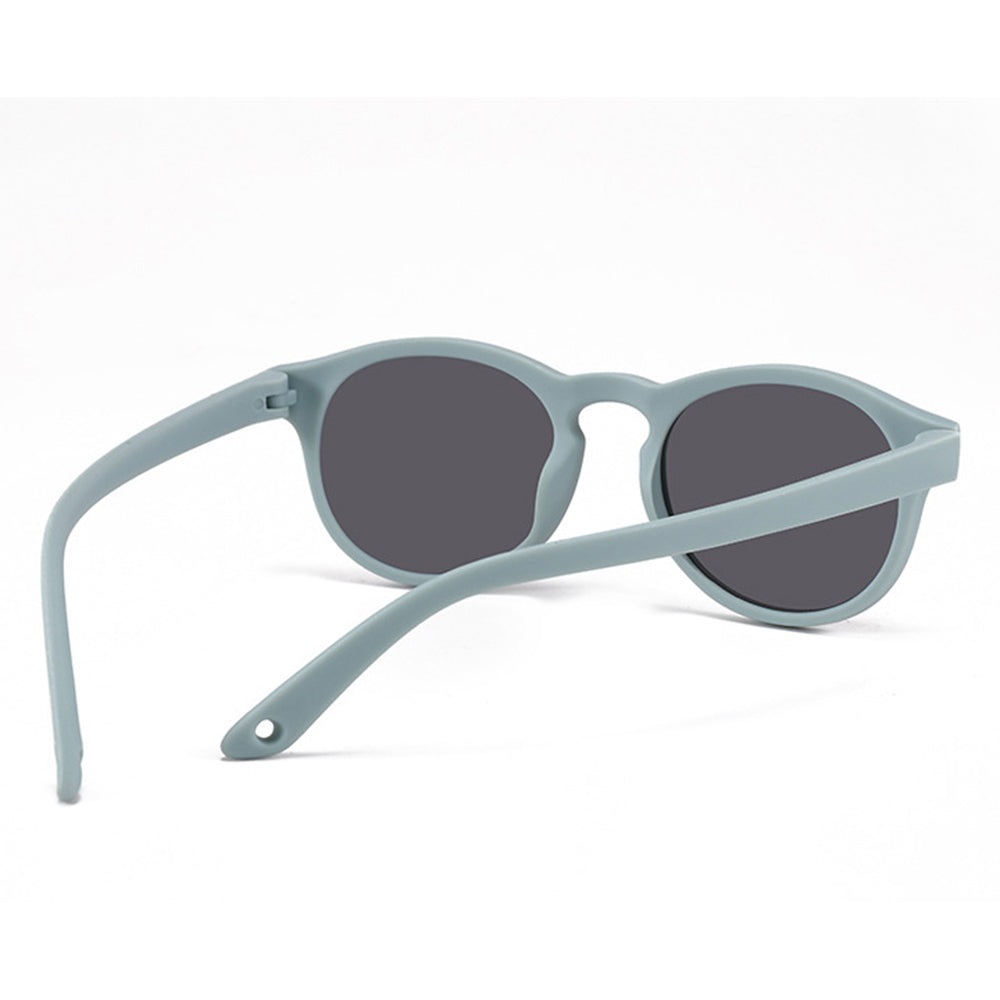 Techsuit Sunglasses Polarised (8308-C27), for Babies, Round Shape, with Strap, Lake Blue / Roz