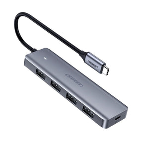 Hub/Dock Ugreen Docking Station CM219 (70336), Type-C to 4xUSB-A 3.0, Micro-USB Power Port, 5Gbps, Gri