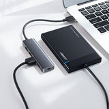 Hub/Dock Ugreen Docking Station CM219 (70336), Type-C to 4xUSB-A 3.0, Micro-USB Power Port, 5Gbps, Gri