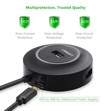 Hub/Dock Ugreen Connection Hub CR106 (20277), USB-A to 4xUSB-A 2.0, with Cable, 1m, Negru