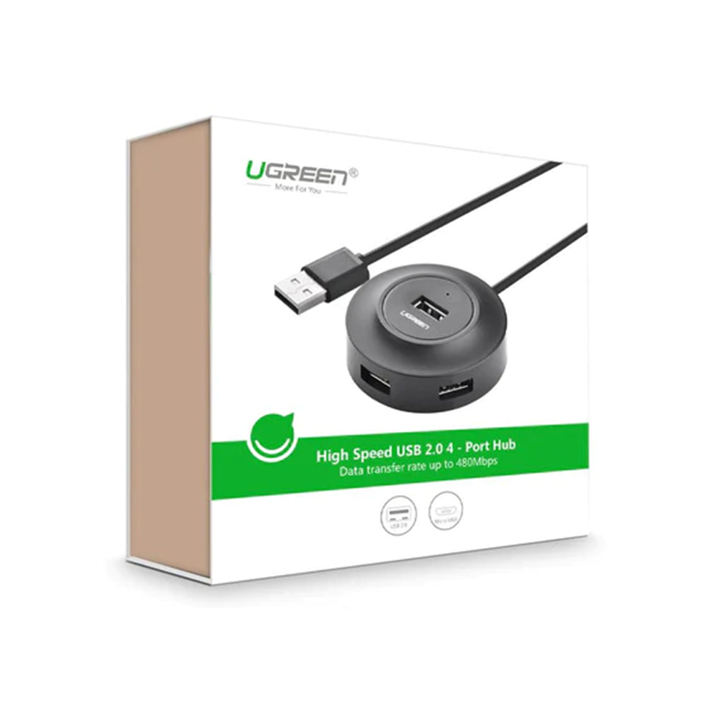 Hub/Dock Ugreen Connection Hub CR106 (20277), USB-A to 4xUSB-A 2.0, with Cable, 1m, Negru