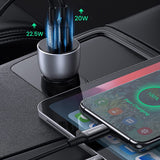 Incarcator Ugreen Car Aluminium Shell CD213 (60980), 2x USB-A, QC 3.0, 42.5W, Albastru Inchis