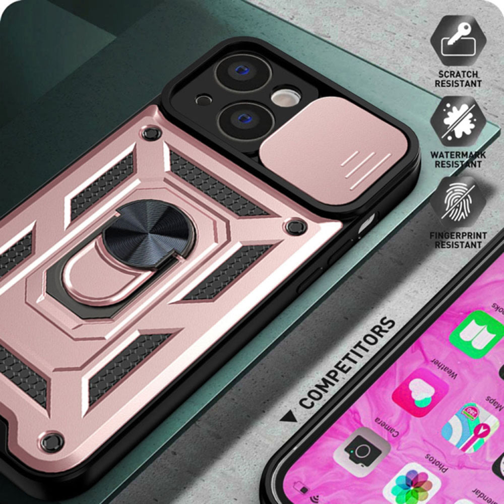Husa de protectie Techsuit CamShield Series compatibil cu iPhone 14 Pro, Roz Auriu