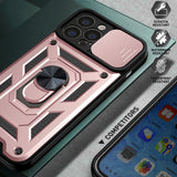 Husa de protectie Techsuit CamShield Series compatibil cu iPhone 13 Pro, Roz Auriu