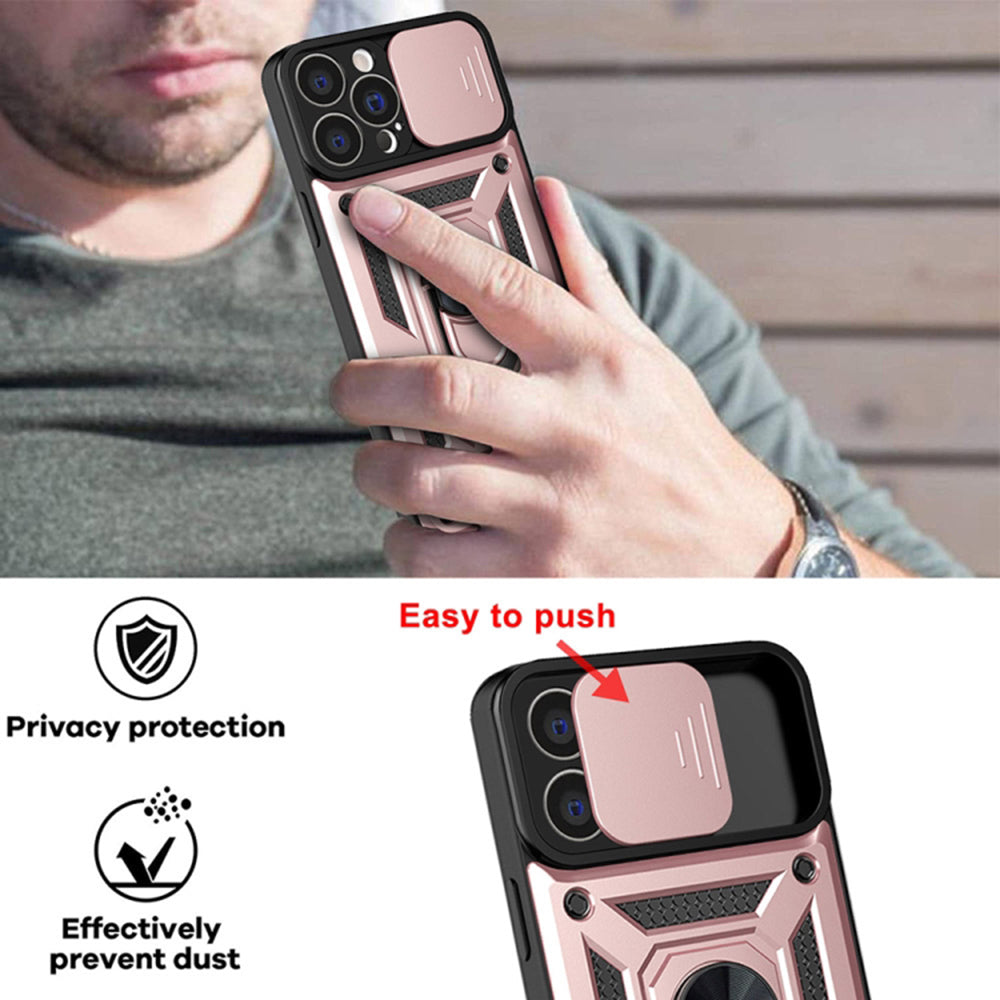 Husa de protectie Techsuit CamShield Series compatibil cu iPhone 13 Pro, Roz Auriu